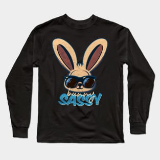 Sassy Bunny Rabbit Wearing Sunglasses Retro Long Sleeve T-Shirt